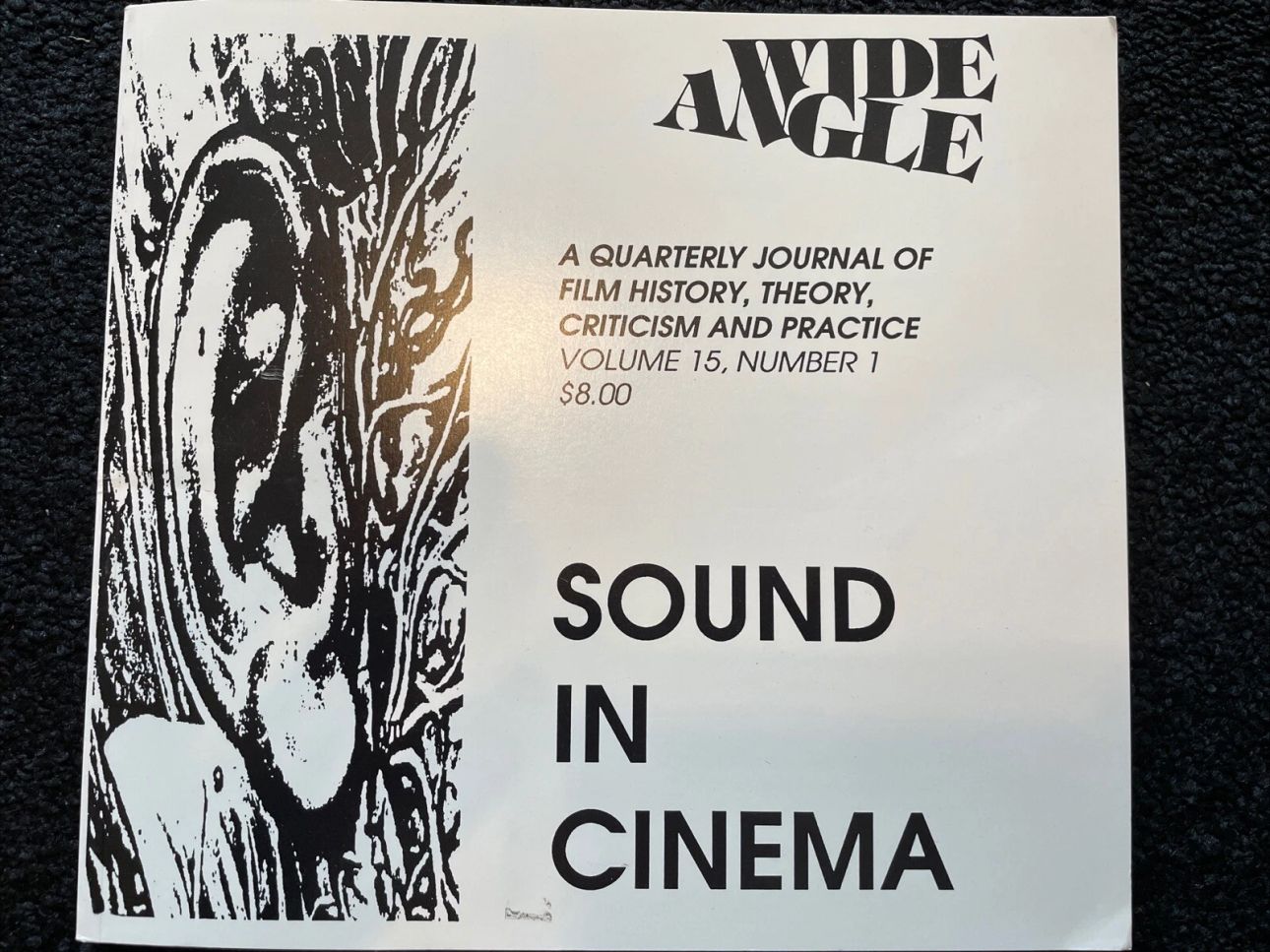 WIDE ANGLE magazine side cover  Vol 15 No  1   1993