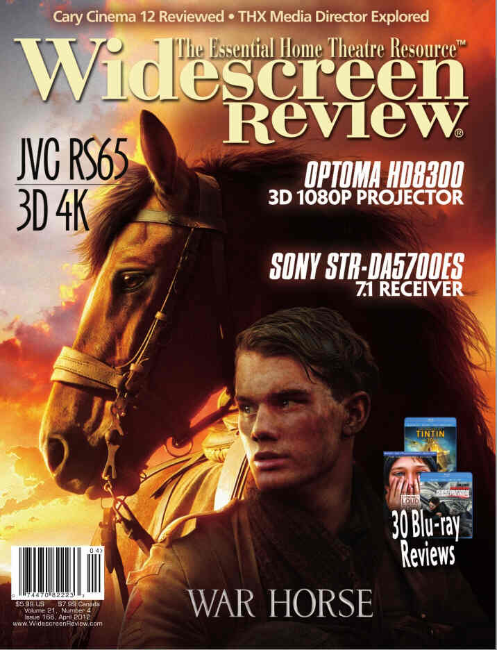 WIDESCREEN REVIEW magazine side cover Issue 166 April 2012