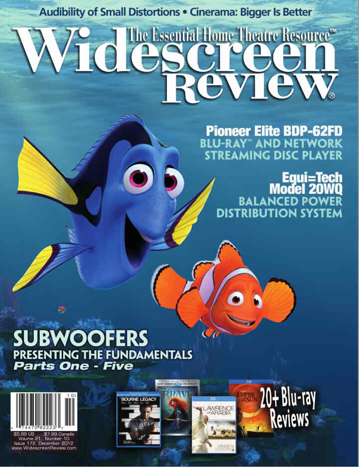 WIDESCREEN REVIEW magazine side cover Issue 172 December 2012