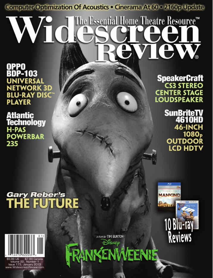 WIDESCREEN REVIEW magazine side cover Issue 173 January 2013
