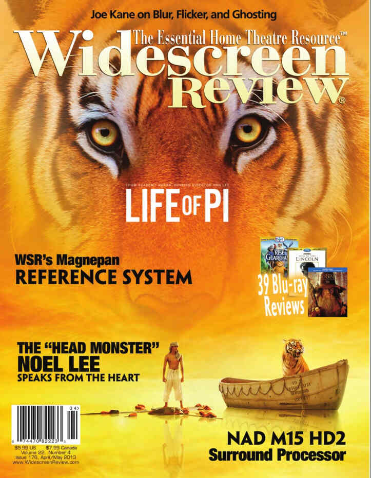 WIDESCREEN REVIEW magazine side cover Issue 176 April/May 2013