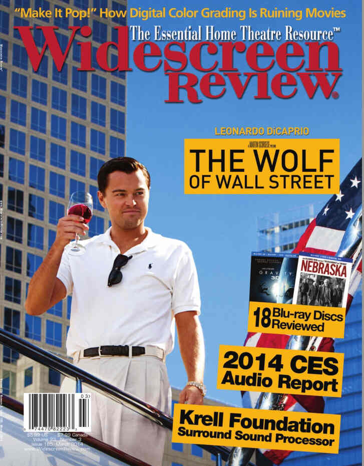WIDESCREEN REVIEW magazine side cover Issue 185 March 2014