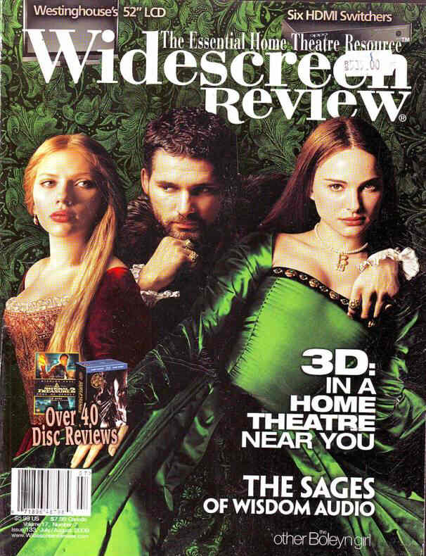 WIDESCREEN REVIEW magazine side cover Issue 133 July-August 2008