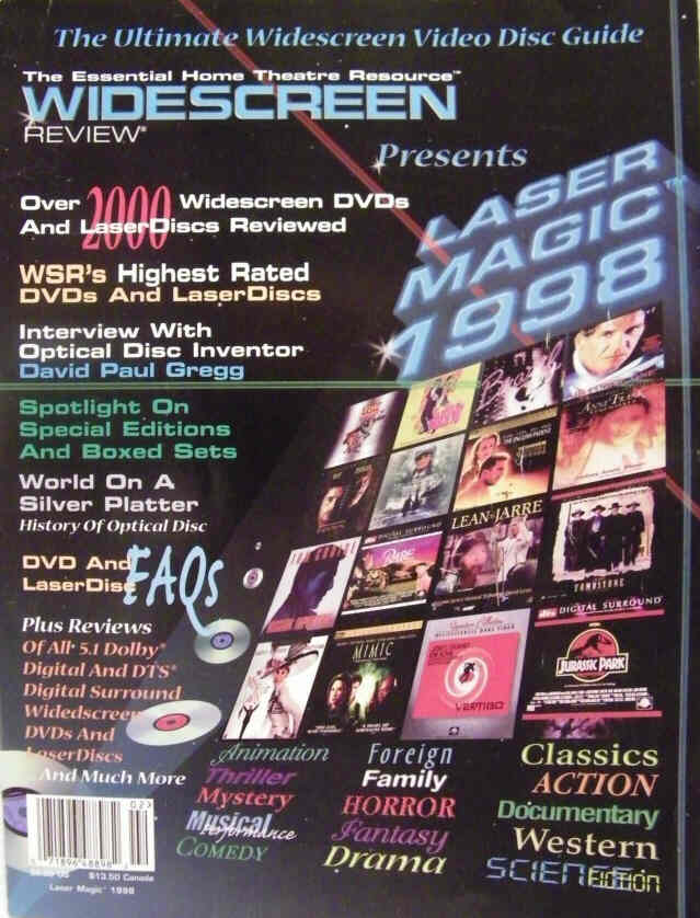 WIDESCREEN REVIEW magazine side cover  Special  1998