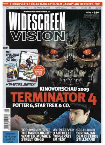 WIDESCREEN VISION magazine side cover January 2009
