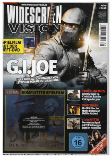 WIDESCREEN VISION magazine side cover September 2009