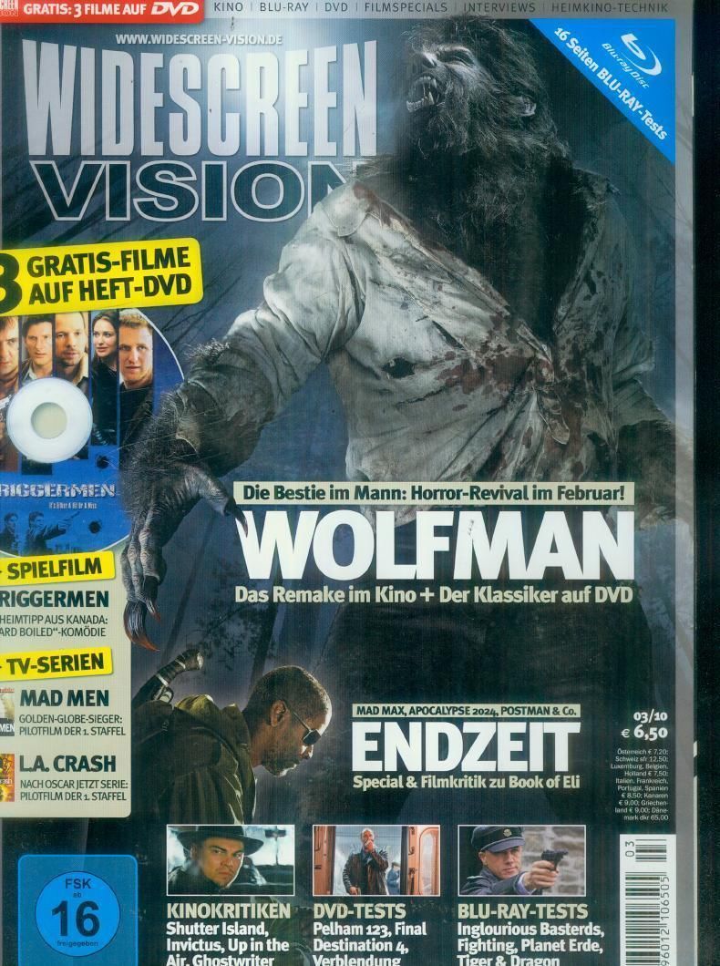 WIDESCREEN VISION magazine side cover March 2010