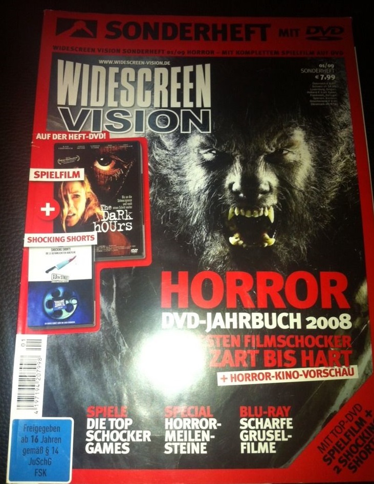 WIDESCREEN VISION magazine side cover January 2009