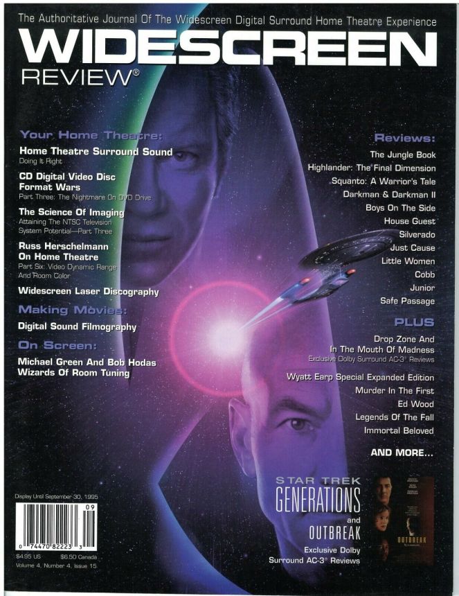 WIDESCREEN REVIEW magazine side cover Issue 15 July/August 1995
