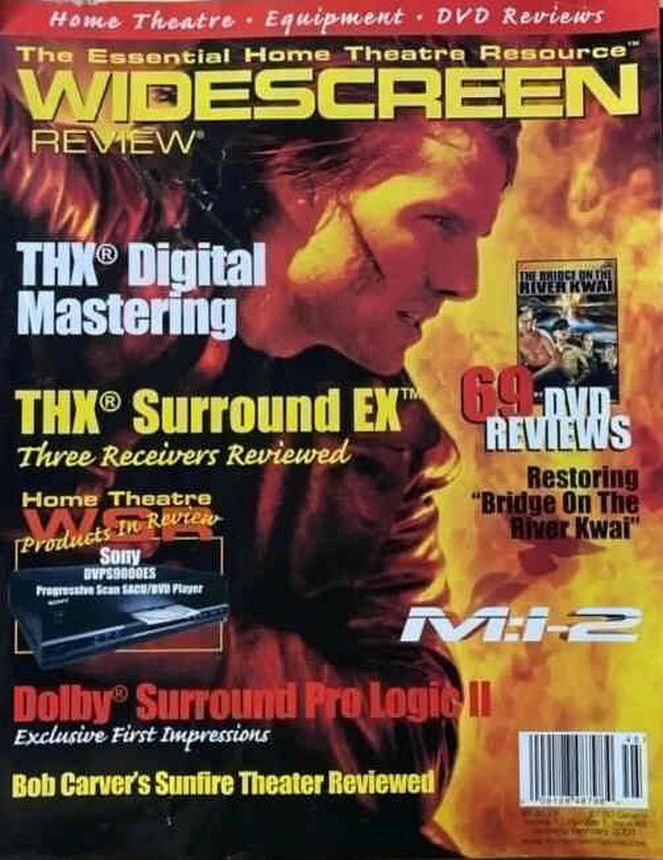 WIDESCREEN REVIEW magazine side cover Issue 45 January/February 2001