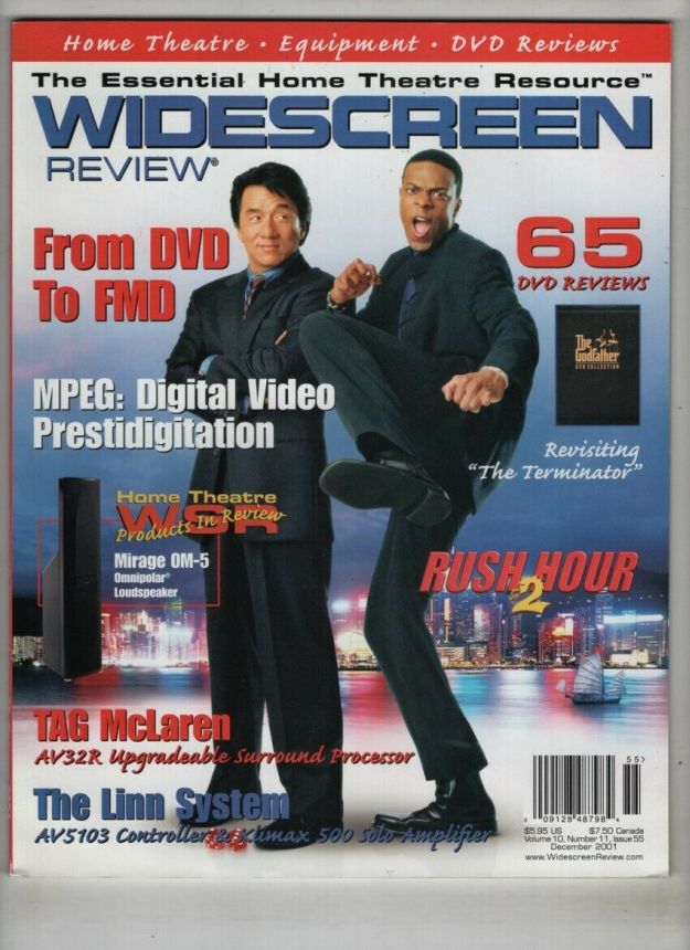 WIDESCREEN REVIEW magazine side cover Issue 55 December 2001