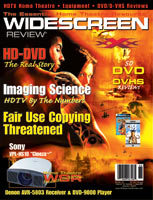 WIDESCREEN REVIEW magazine side cover Issue 68 January 2003