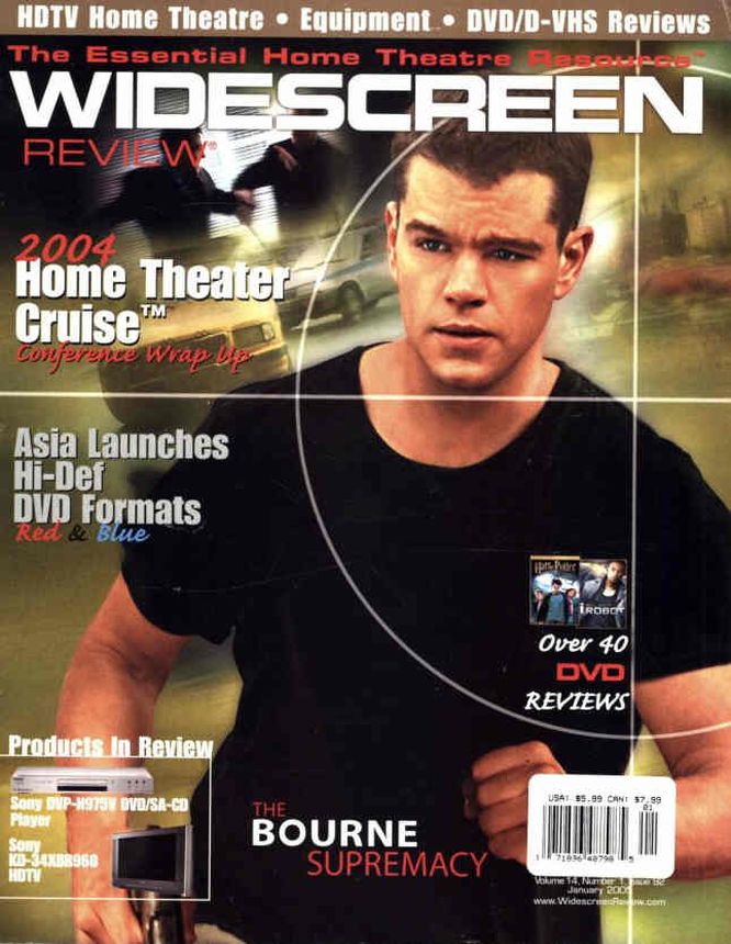 WIDESCREEN REVIEW magazine side cover Issue 92 January 2005