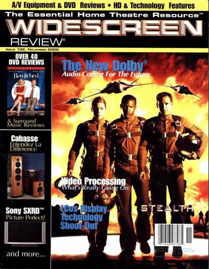 WIDESCREEN REVIEW magazine side cover Issue 102 November 2005
