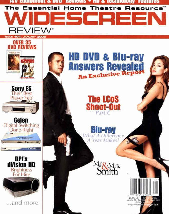 WIDESCREEN REVIEW magazine side cover Issue 104 January 2006