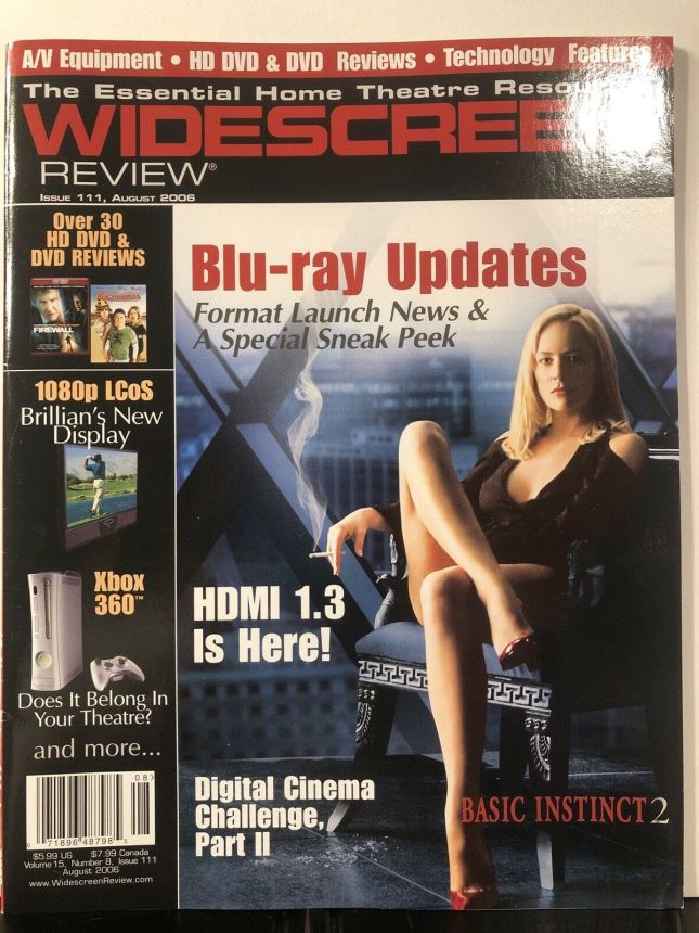 WIDESCREEN REVIEW magazine side cover Issue 111 August 2006
