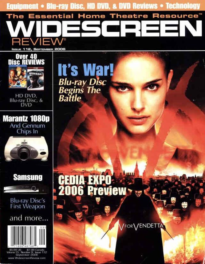 WIDESCREEN REVIEW magazine side cover Issue 112 September 2006