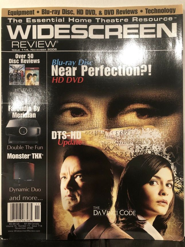 WIDESCREEN REVIEW magazine side cover Issue 114 November 2006