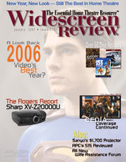 WIDESCREEN REVIEW magazine side cover Issue 116 January 2007