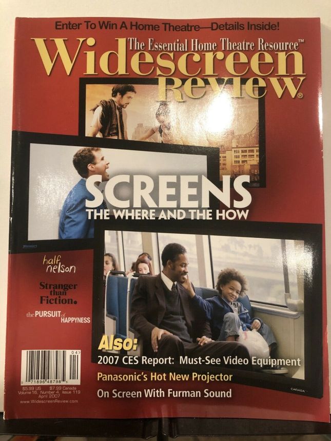 WIDESCREEN REVIEW magazine side cover Issue 119 April 2007