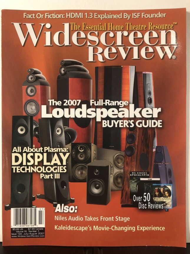 WIDESCREEN REVIEW magazine side cover Issue 122 July/August 2007