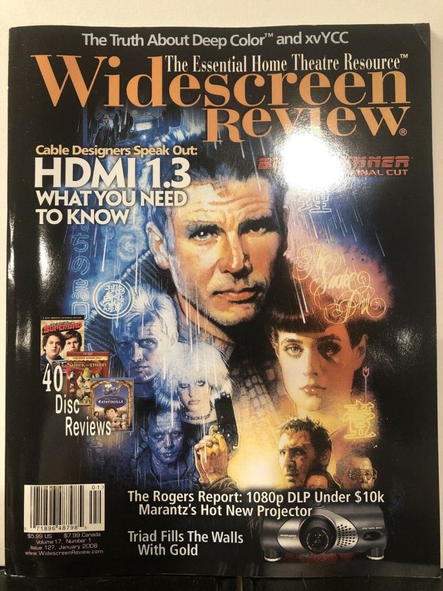 WIDESCREEN REVIEW magazine side cover Issue 127  January 2008