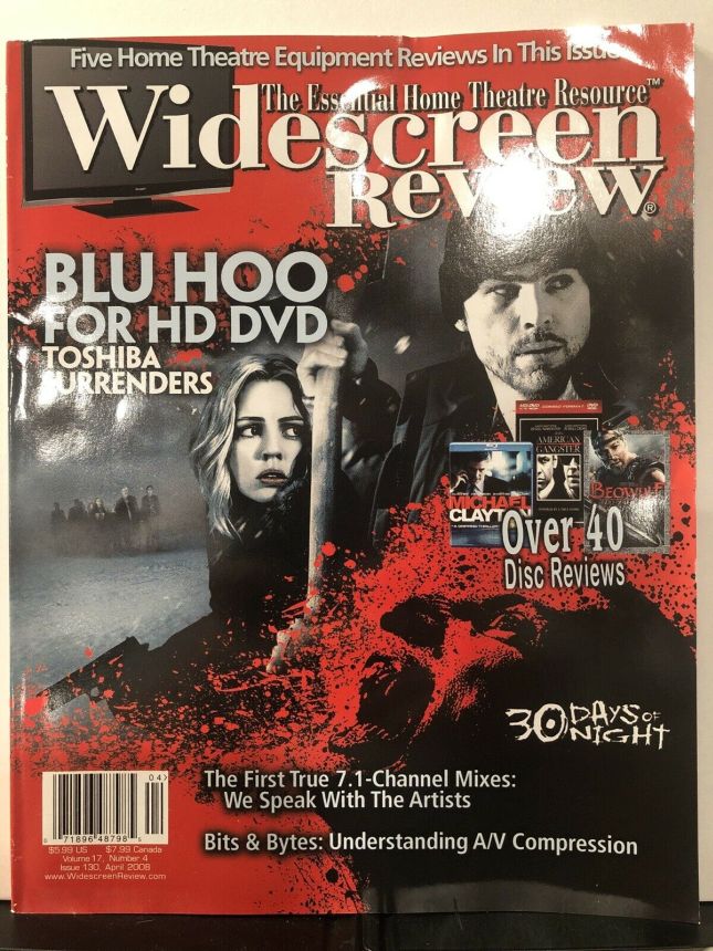 WIDESCREEN REVIEW magazine side cover Issue 130 April 2008