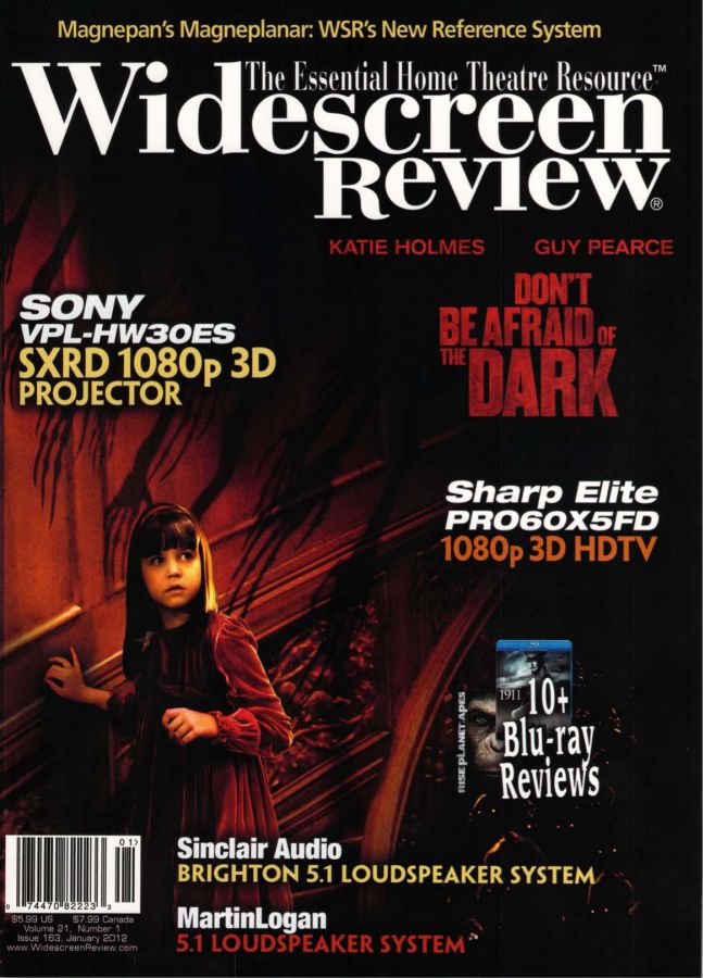 WIDESCREEN REVIEW magazine side cover Issue 163 January 2012