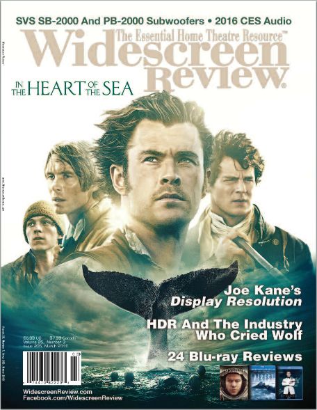 WIDESCREEN REVIEW magazine side cover Issue 205  Vol 25 No 3 March 2016