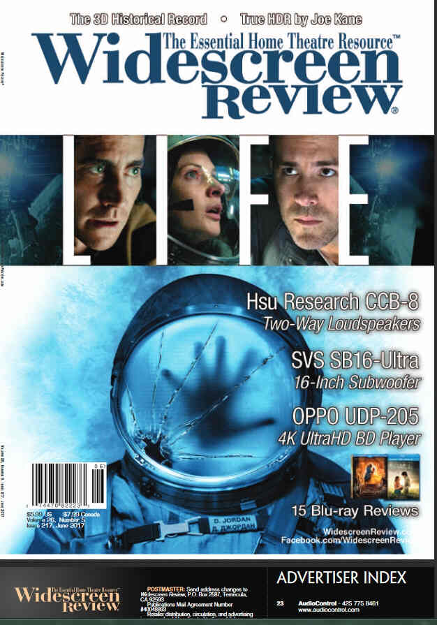 WIDESCREEN REVIEW magazine side cover Issue 217 June 2017