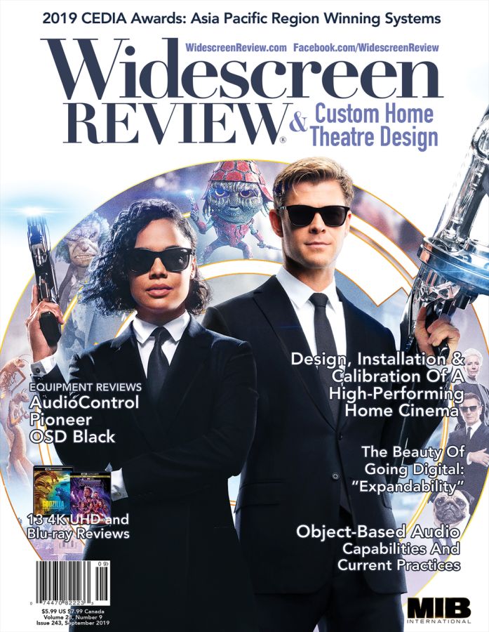 WIDESCREEN REVIEW magazine side cover Issue 243  September 2019