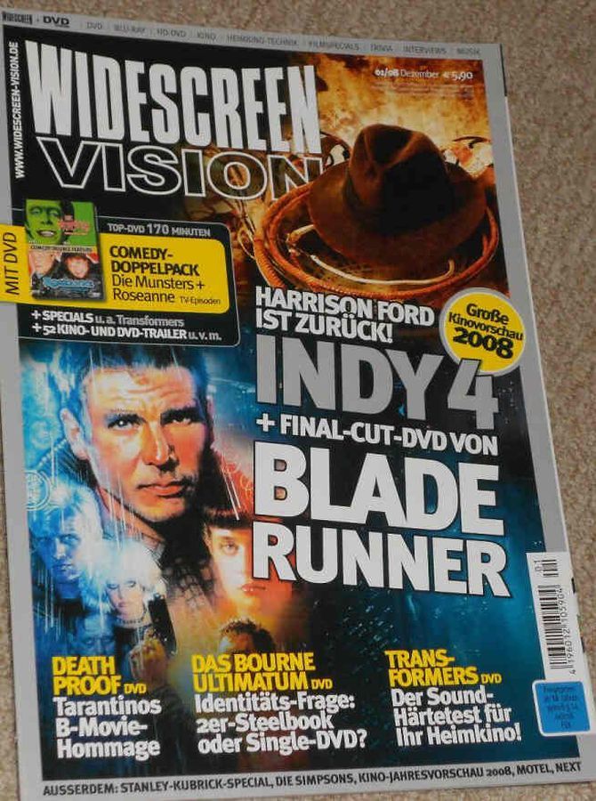 WIDESCREEN VISION magazine side cover  January 2008