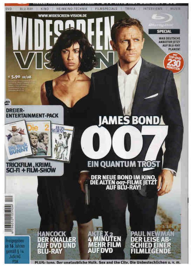 WIDESCREEN VISION magazine side cover  December 2008