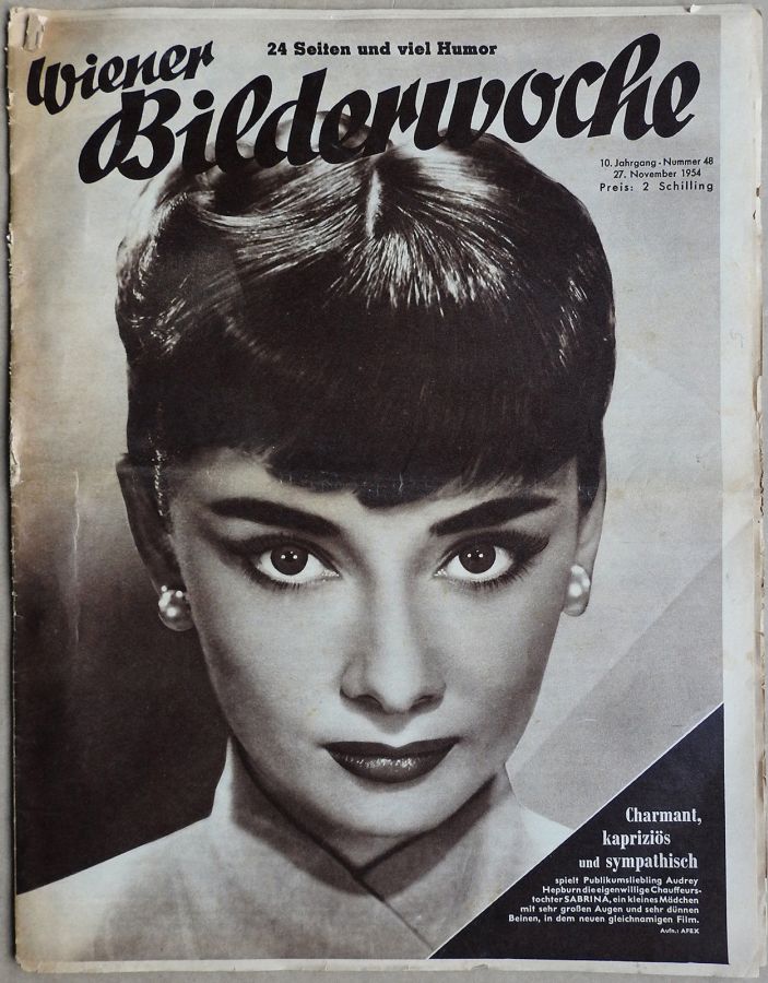 WIENER BILDERWOCHE magazine side cover Issue 48 27 November 1954