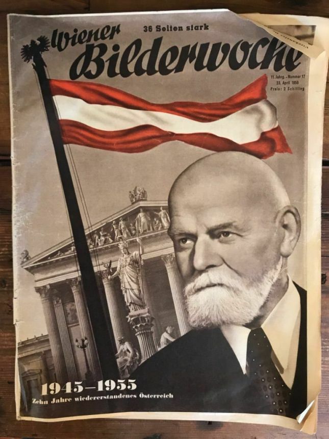 WIENER BILDERWOCHE magazine side cover 23 April 1955