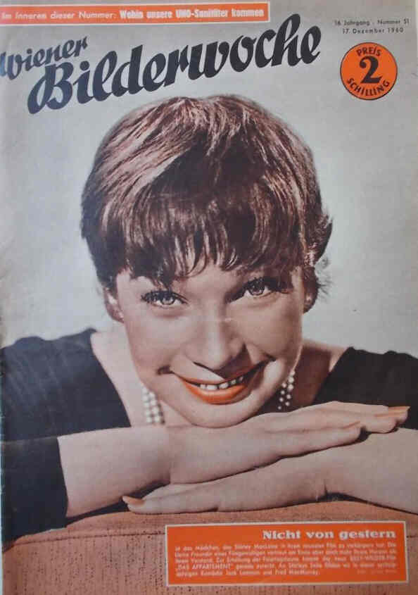 WIENER BILDERWOCHE magazine side cover Issue 51 17 December 1960