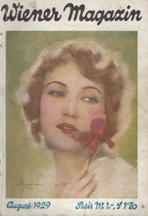 WIENER MAGAZIN magazine side cover  August 1929