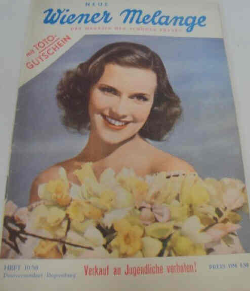 WIENER MELANGE magazine side cover Issue 10  1950