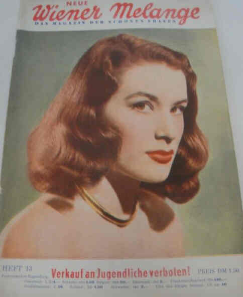 WIENER MELANGE magazine side cover Issue 13  1951