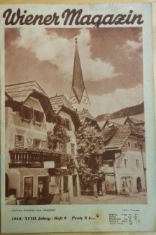 WIENER MAGAZIN magazine side cover  September 1948