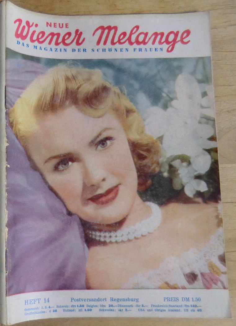 WIENER MELANGE magazine side cover Issue 14   1950