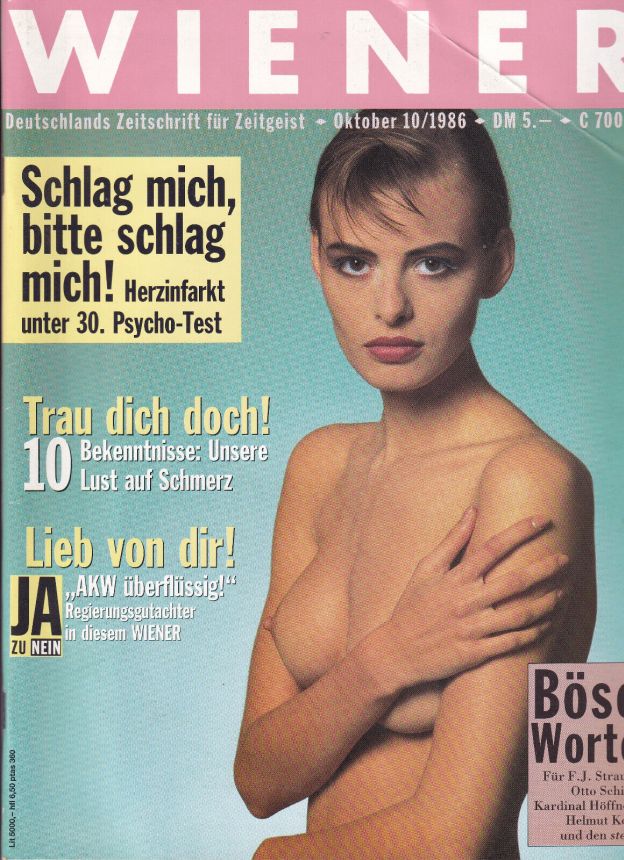 WIENER magazine side cover  October 1986