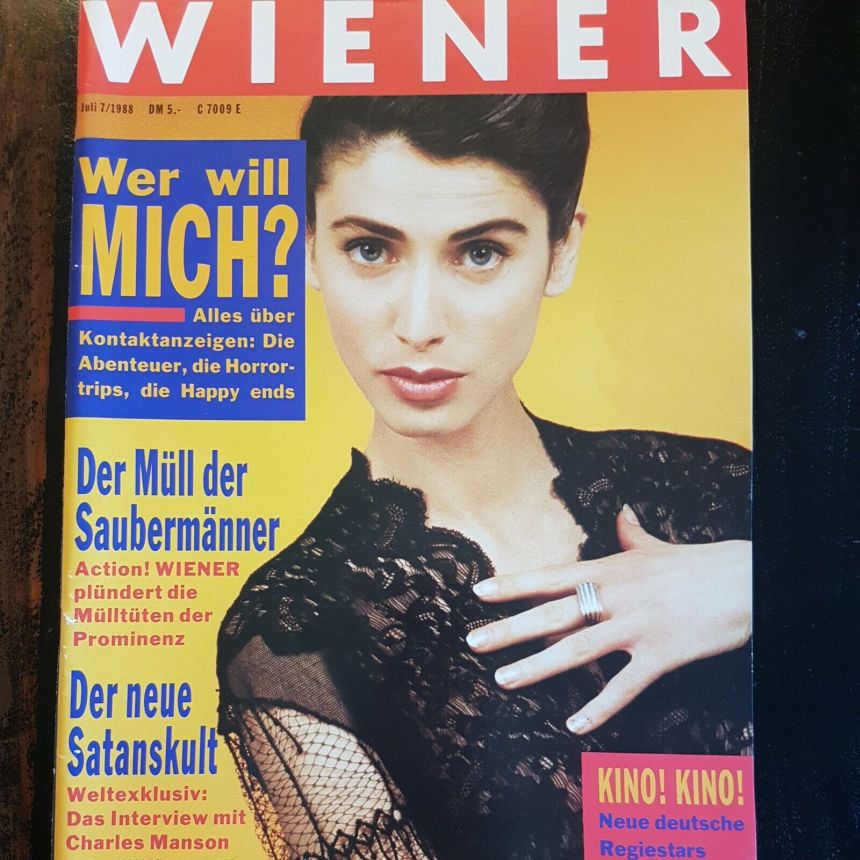WIENER magazine side cover  July 1988