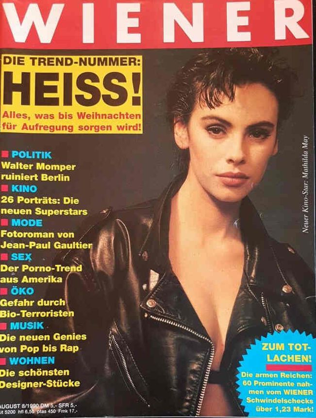 WIENER magazine side cover  August 1990