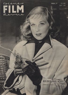WIENER FILM REVUE magazine side cover Issue 7  1952