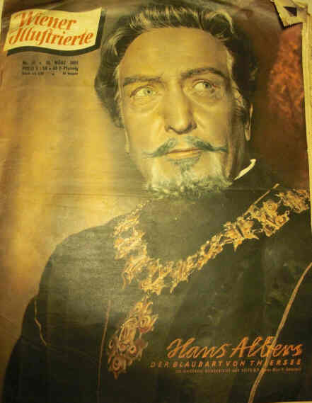 WIENER ILLUSTRIERTE magazine side cover 10 March 1951