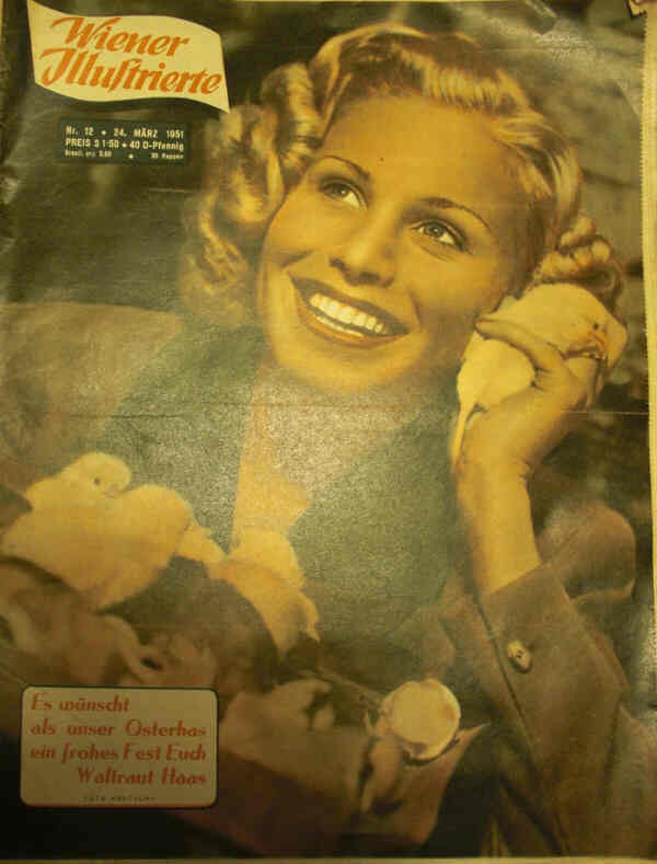 WIENER ILLUSTRIERTE magazine side cover 24 March 1951
