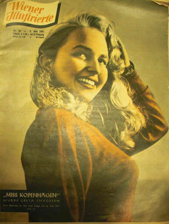 WIENER ILLUSTRIERTE magazine side cover 5 May 1951