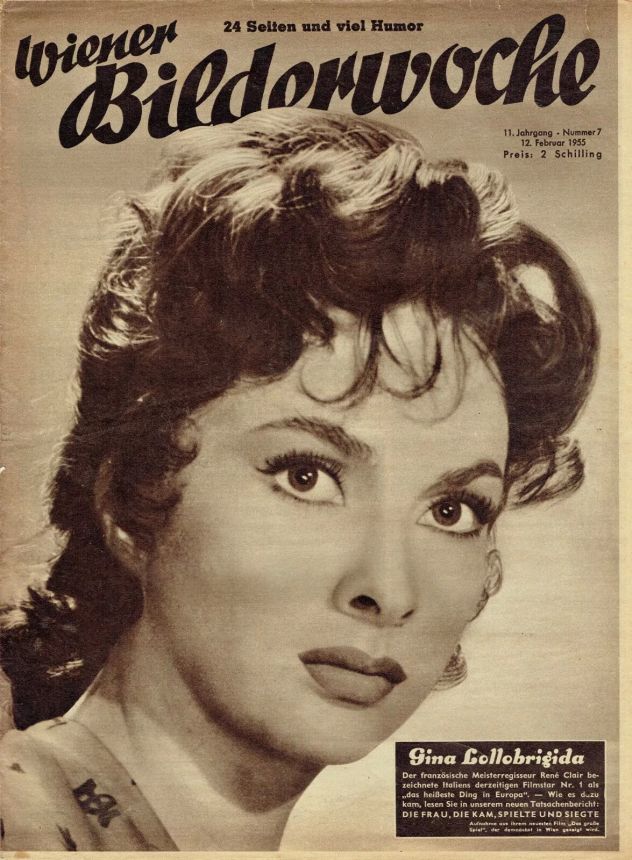 WIENER BILDERWOCHE magazine side cover 12 February 1955