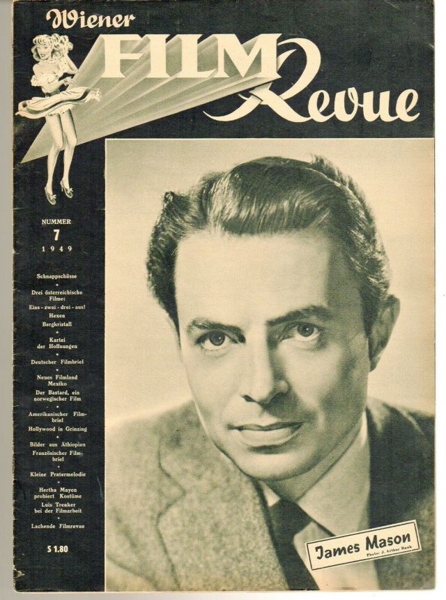 WIENER FILM REVUE magazine side cover Issue 7   1949